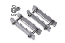 Beugelset spijlen-/gaashek staal - ANTI-DIEFSTAL (set 2 stuks)