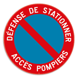 Panneau de stationnement - E1 - Accès pompiers