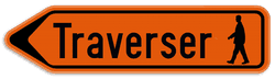 Panneau de signalisation - F41 - Texte + pictogramme - Gauche