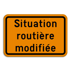 Panneau de Signalisation F39 - Situation Routière Modifiée Personnalisable