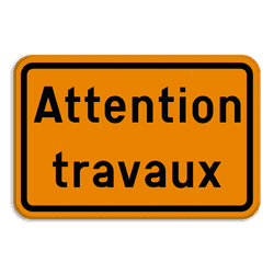 Panneau de signalisation - F39 - Attention travaux