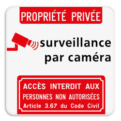 Survaillance par caméra - Propriété privée