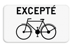 Panneau SB250 - M2 - Excepté vélos