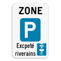 Panneau de signalisation ZE9a disque de stationnement