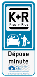 Panneau Kiss & Ride personnalisable – Chargement, déchargement et logo