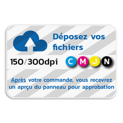 Panneau d'information 3:2 réfléchissant avec votre propre impression