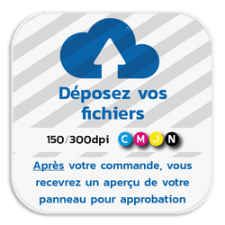 Panneau d'information carré 225x225 réfléchissant avec votre propre impression