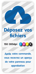 Panneau d'information 4:9 réfléchissant avec votre propre impression