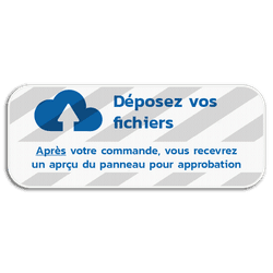 Panneau d'information 5:2 réfléchissant avec votre propre impression