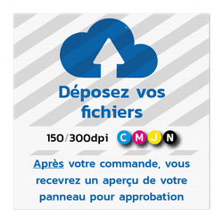 Panneau d'information plat 1:1 réfléchissant avec votre propre impression