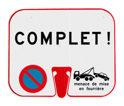 Panneau ConeSign personnalisable pour c&ocirc;ne de chantier 33x27cm