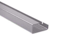 Montagestrip grijs RAL7042 300mm - 22mm diep - extra bevestigingspunt voor beugel