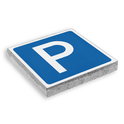 Beton-Symbolplatte Parkplatz &ndash; 300 &times; 300 &times; 40 mm