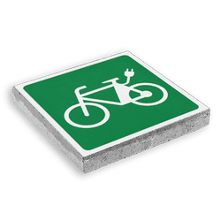 Beton Symbolplatte 300x300mm - E-Bikes / Elektrische Fahrräder