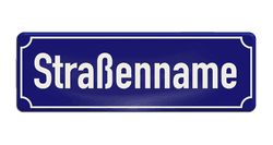Straßennamenschild 600x200mm - 1 Zeile