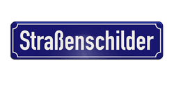 Straßennamenschild 800x200mm - 1 Zeile