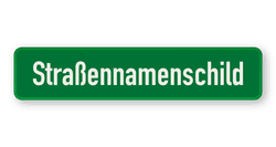 Straßennamenschild 1000x200mm - 1 Zeile ohne Rand