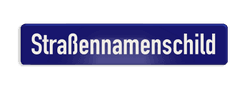 Straßennamenschild 1000x200mm - 1 Zeile ohne Rand