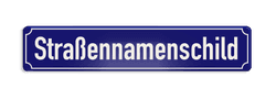 Straßennamenschild 1000x200mm - 1 Zeile