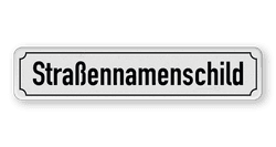 Straßennamenschild 1000x200mm - 1 Zeile mit Rand