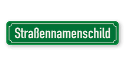 Straßennamenschild 1000x200mm - 1 Zeile mit Rand