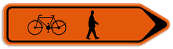 Panneau de signalisation - F41 - Bicyclette et pièton - Droite