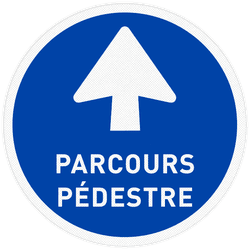 Autocollant de sol &ndash; Parcours p&eacute;destre guid&eacute;