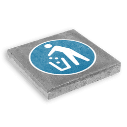 Dalle de signalisation 300 x 300 mm &ndash; Utiliser la poubelle