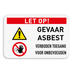 Veiligheidsbord - Gevaar asbest
