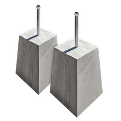 Verankering parkbank of picknicktafel in losse grond - betonblok 35kg + draadeind