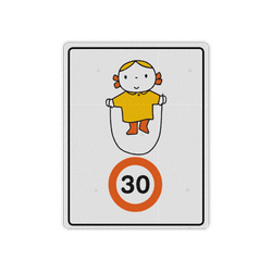Sticker reflecterend - Dick Bruna snelheid - meisje met springtouw