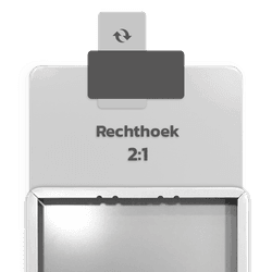 Basis verkeersbord DOR - dubbel omgezette rand - 2:1/1:2 rechthoek - excl. opdruk