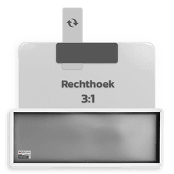 Basisbord omgezette rand - type 3:1 - rechthoek