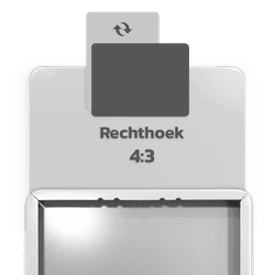 Basisbord omgezette rand - type 4:3 - rechthoek