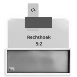 Basisbord omgezette rand - type 5:2 - rechthoek