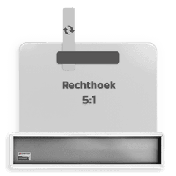 Basisbord omgezette rand - type 5:1 - rechthoek