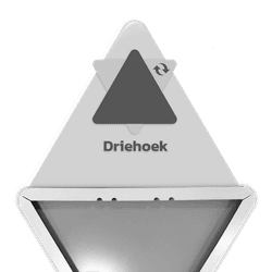 Basis verkeersbord driehoek DOR - dubbel omgezette rand - excl. opdruk