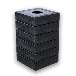 Poubelle publique Agora - plastique recyclé