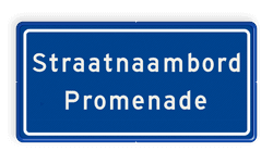 Straatnaambord 2 regelig 600x300