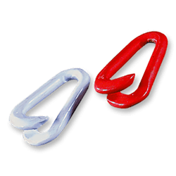 Crochets de verrouillage rouge/blanc pour cha&icirc;ne de guidage - Lot de 10