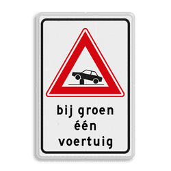 Verkeersbord RVV J39 - Bij groen een voertuig