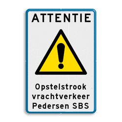 Attentiebord met pictogram en eigen tekst