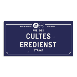 Personaliseerbaar Straatnaambord – Brussel - Nieuwe stijl