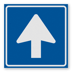 Vlak reflecterende verkeersbord 200x200mm RVV C03