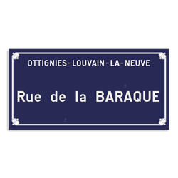 Personaliseerbaar Straatnaambord – Ottignies-Louvain-la-Neuve-stijl