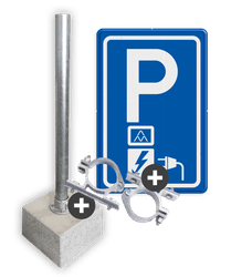 Actiepakket Charge Amps - bord + paal + beugelset