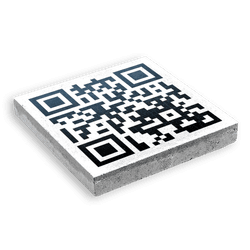 Symbooltegel 300x300mm - opdruk QR code - lever zelf aan