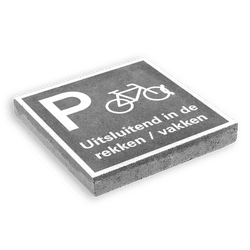 Symbooltegel 300x300mm - Aanduiding fietsen plaatsen in rekken/vakken