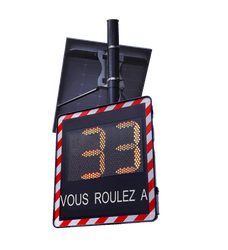 Radar p&eacute;dagogique I-SAFE TS1 LED avec collecte de donn&eacute;es trafic