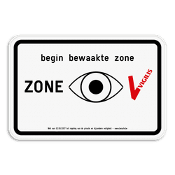 VIGILIS bord - Begin bewaakte zone - bewaking België